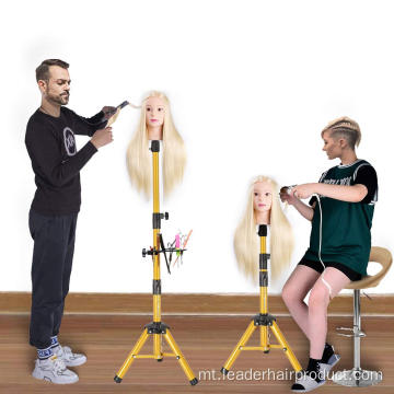 Kosmetoloġija Mannequin Head Wig Stand għall-estensjoni tax-xagħar